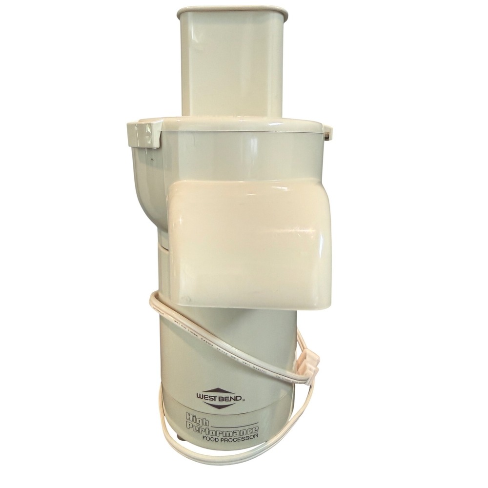 West Bend High Performance Food Processor Model 6500-1 Almond 500W Vintage Retro